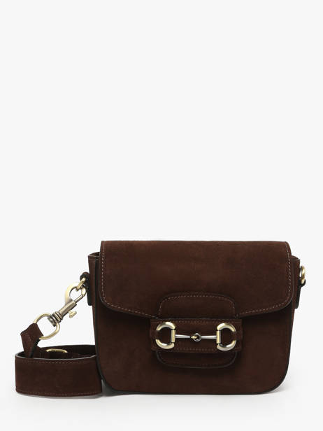 Shoulder Bag Velvet Leather Milano Brown velvet VE260611