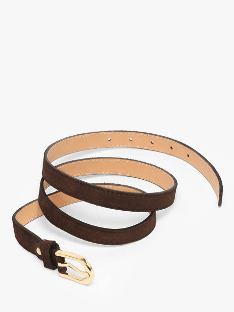 Ceinture Réglable Cuir Milano Marron velvet VE25068 vue secondaire 2