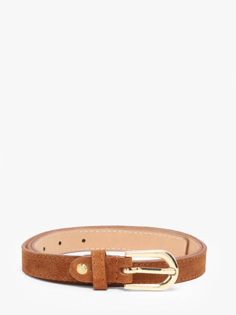 Ceinture Réglable Cuir Milano Marron velvet VE25068