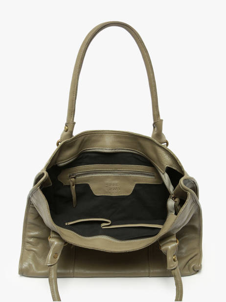 Shoulder Bag Cow A4 Leather Basilic pepper Green cow BCOW31 other view 3