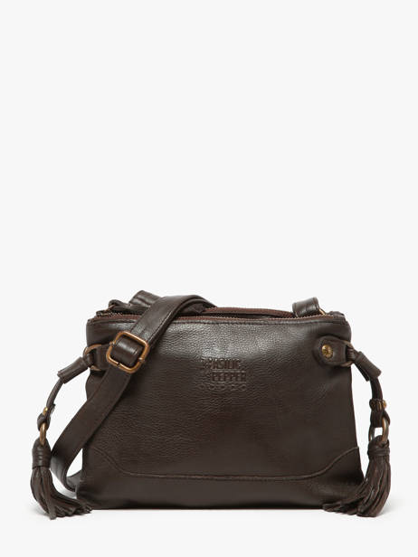 Shoulder Bag Cow Leather Basilic pepper Brown cow BCOW82