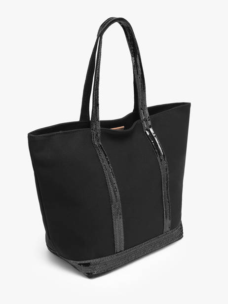 Satchel Cabas Cotton Vanessa bruno Black cabas 1V40378 other view 2