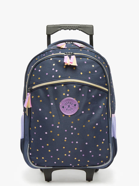 1 Compartment Wheeled Schoolbag Milky kiss Blue dotted delight 3700521