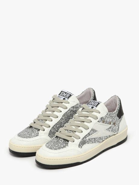 Sneakers Dany In Leather Semerdjian Silver women DANY other view 2