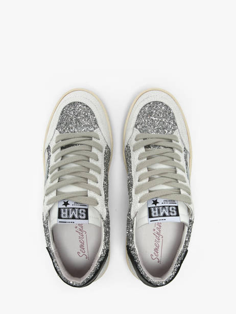 Sneakers Dany In Leather Semerdjian Silver women DANY other view 4