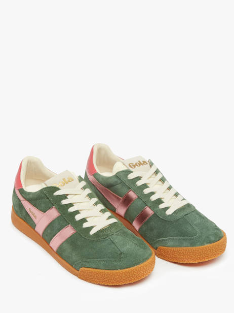 Sneakers Elan Glitz In Leather Gola Green women CLB790 other view 2