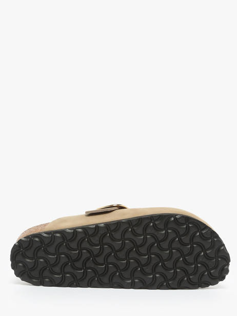 Slippers Boston Big Buckle In Leather Birkenstock Beige women 1030425 other view 5