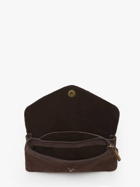 Leather Velvet Wallet Milano Brown velvet VE23113 other view 1