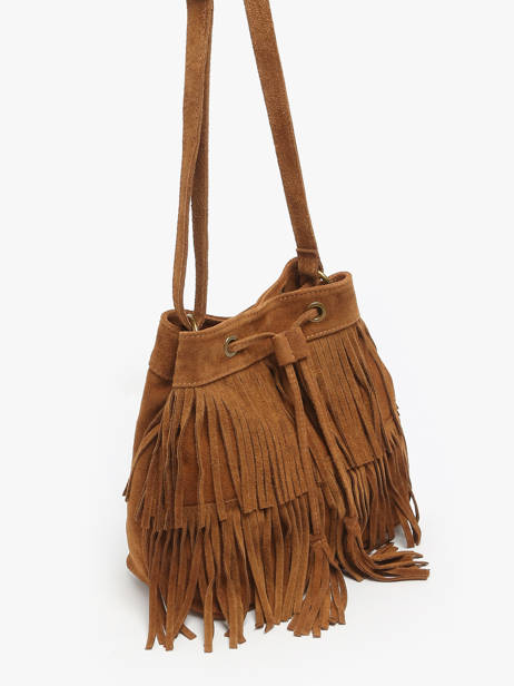 Crossbody Bag Velvet Leather Milano Brown velvet VE241116 other view 2