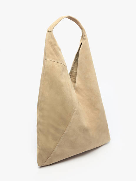 Shoulder Bag A4 Velvet Leather Milano Beige velvet VE25069 other view 2