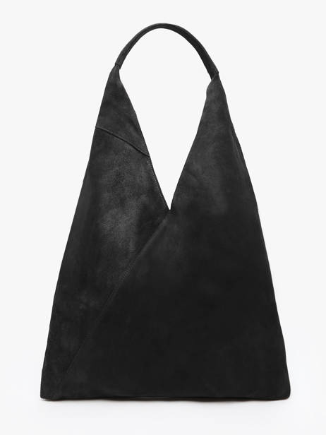 Sac Porté épaule A4 Velvet Cuir Milano Noir velvet VE25069
