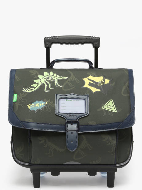 2-compartment Wheeled Satchel Tann's Green les fantaisies g 42277