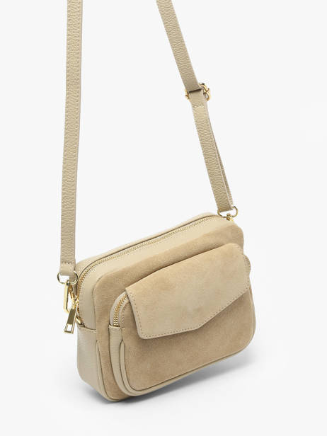 Shoulder Bag Velvet Caviar Leather Milano Beige velvet caviar VC25067 other view 2