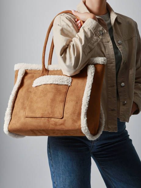 A4 Size Shoulder Bag Sheep David jones Brown sheep CM7876 other view 1