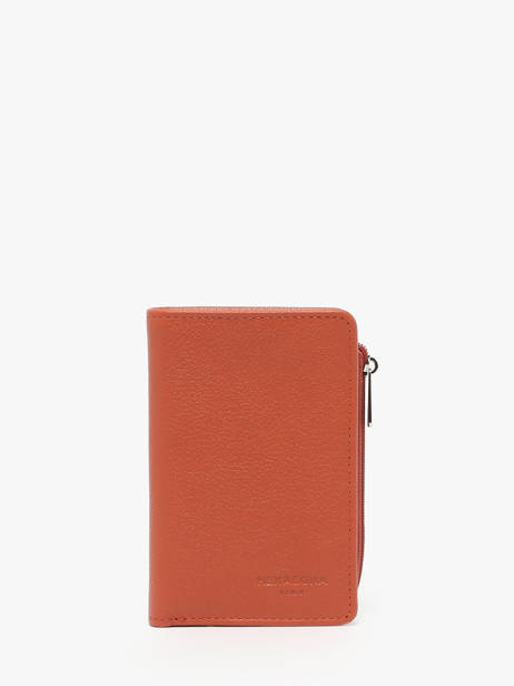 Wallet Leather Hexagona Orange confort 468429