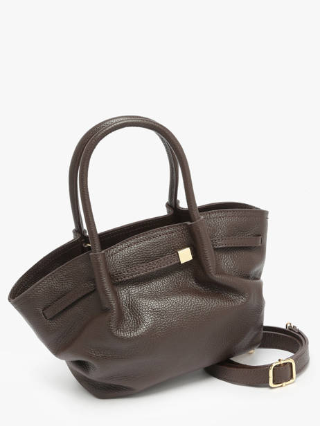 Handbag Caviar Leather Milano Brown caviar CA25063 other view 2