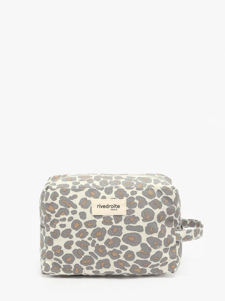 Recycled Cotton Tournelles Xl Zipped Pouch Rivedroite Gray into the wild TOURNINT