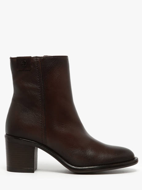 Heeled Boots In Leather Tamaris Brown women 45