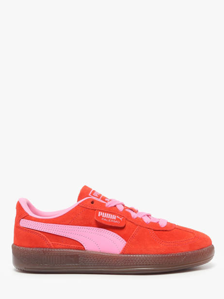 Sneakers In Leather Puma Red women 39646372