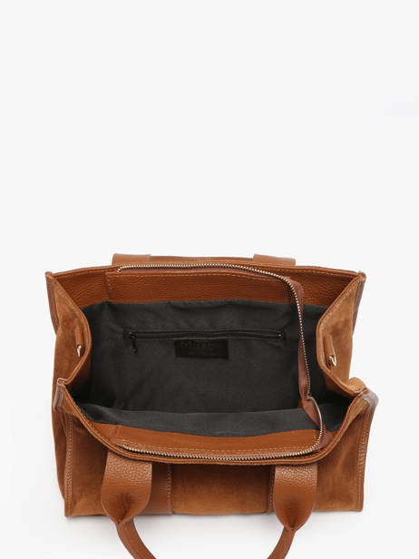 Satchel Velvet Caviar Milano Brown velvet caviar VC25063 other view 3