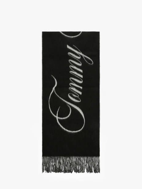 Scarf Tommy hilfiger Black tommy script logo AW17786