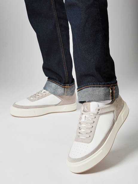 Sneakers In Leather Calvin klein jeans White men YM01354 other view 1