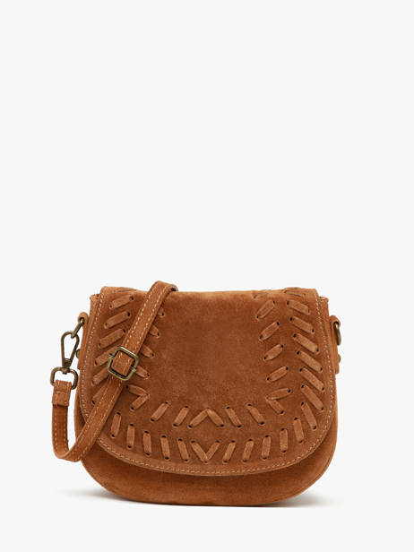 Shoulder Bag Velvet Leather Milano Brown velvet VE25062