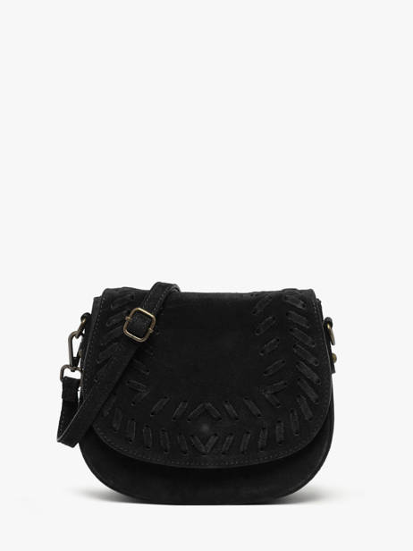 Shoulder Bag Velvet Leather Milano Black velvet VE25062