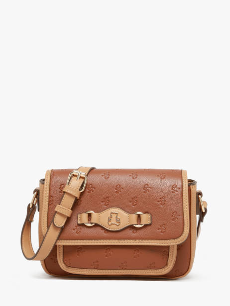 Shoulder Bag Embossed Lulu castagnette Brown embossed ZAIDOU