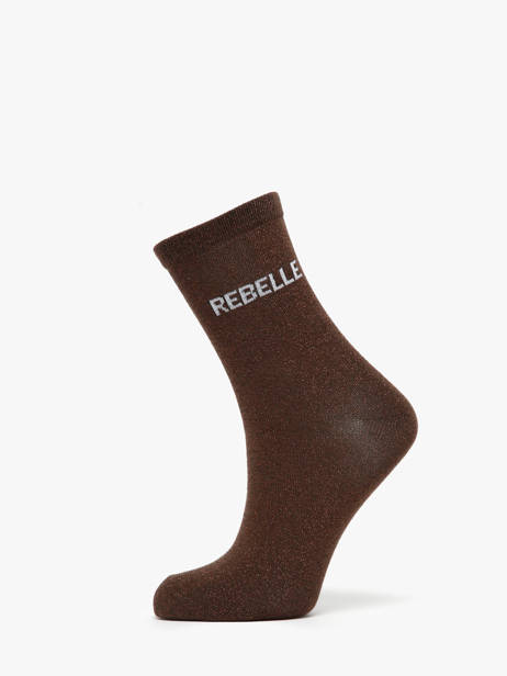 Women's Socks Têtue Long Glitter Pieces Brown girl 17162499