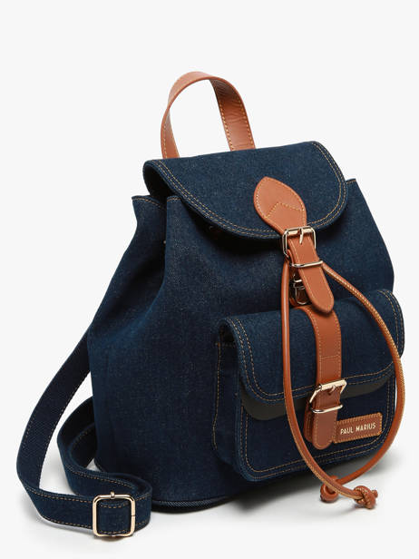 Le Baroudeur Denim Brut Backpack Paul marius Blue denim brut BAROUDEB other view 2