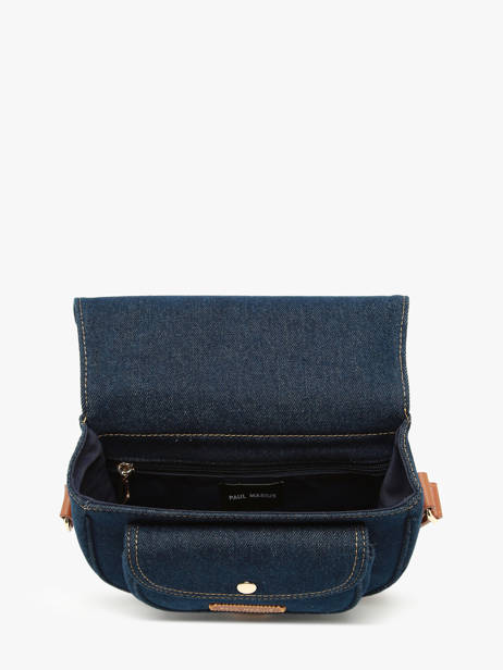 Le Bohémien Denim Brut Crossbody Bag Paul marius Blue denim brut BOHEMDEB other view 3