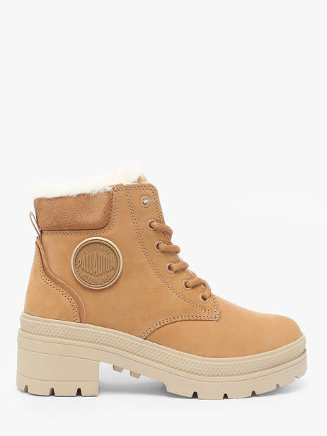 Bottines à Talon En Cuir Palladium Marron women 99527254