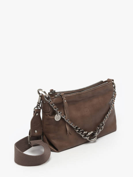Shoulder Bag Vintage Leather Mila louise Brown vintage 3864C other view 2