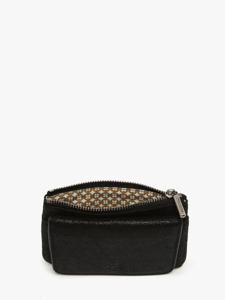 Coin Purse Leather Mila louise Black vintage 3853X other view 1