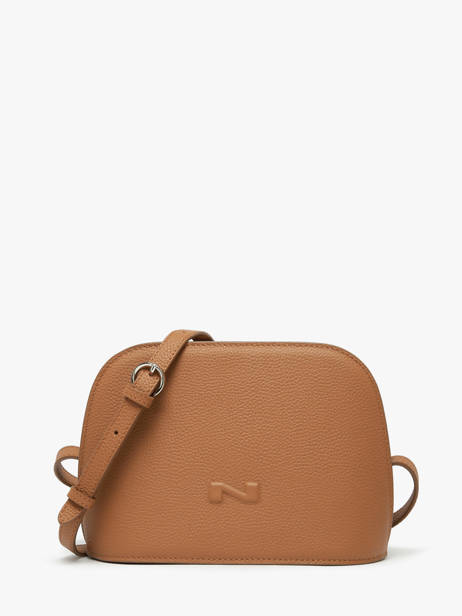 Sac Bandoulière Lilou Cuir Nathan baume Marron egee 2