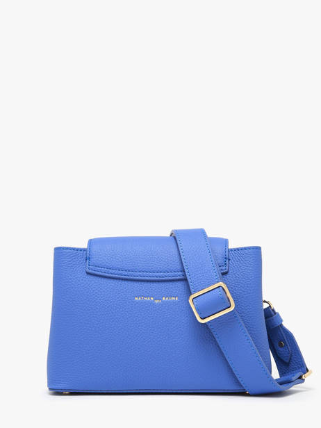 Leather Poppy Crossbody Bag Nathan baume Blue eden 2 other view 4