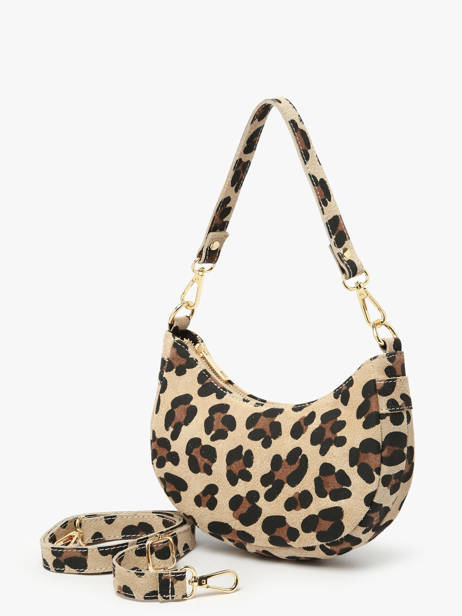 Shoulder Bag Velvet Leopardo Milano Beige velvet leopardo VL25064 other view 1