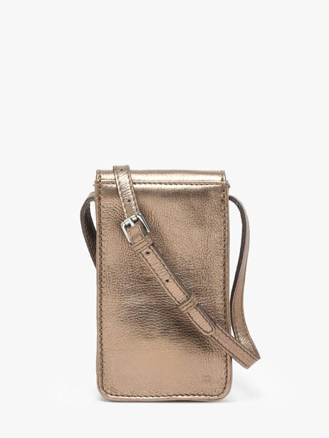 Leather Phone Bag Paul marius Gold vintage TELEPHON other view 4