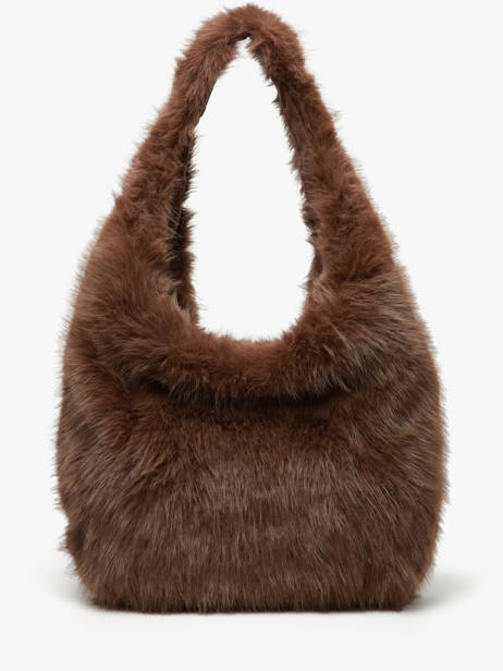 Shoulder Bag Doudou Fur Le voyage en panier Brown doudou AHP262 other view 4