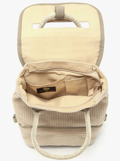 Backpack Le voyage en panier Brown velours AHP241 other view 3