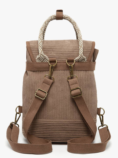 Backpack Le voyage en panier Brown velours AHP241 other view 4