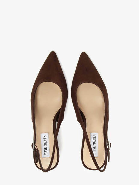 Stiletto Heel Pumps In Leather Steve madden Brown women 11003902 other view 3