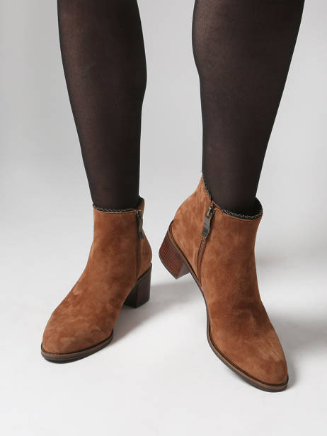 Heeled Boots Tiglon In Leather Mam'zelle Brown women CSIUY48 other view 1
