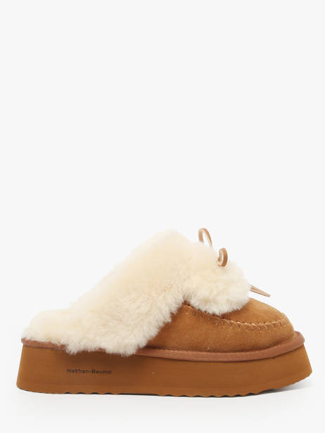 Slippers In Leather Nathan baume Brown women 252N9001