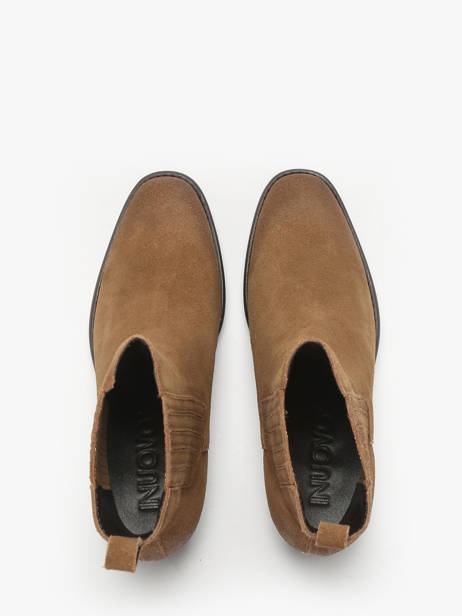 Boots In Leather Inuovo Brown women E07001 other view 3