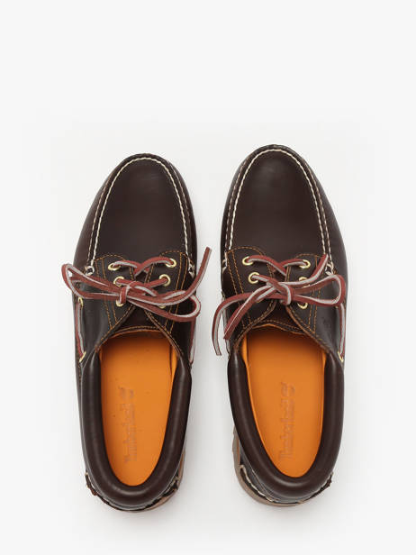 Boat Shoes In Leather Timberland Brown men 32141 other view 3