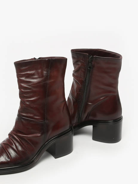Heeled Boots In Leather Mjus Red women L39205 other view 2