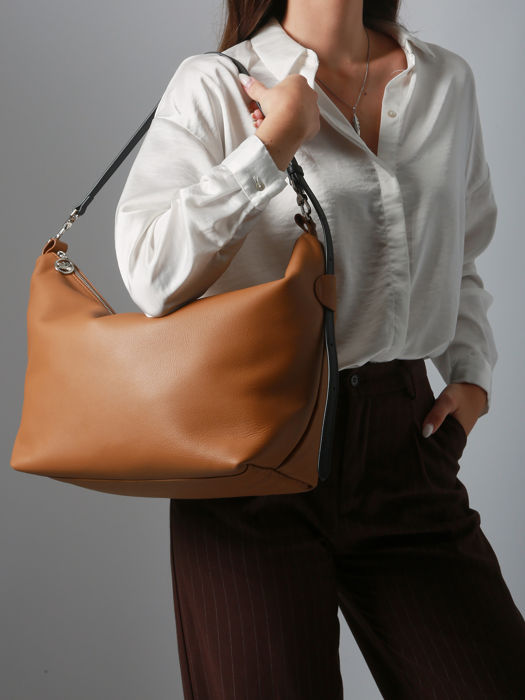Longchamp Besace longchamp cuir Hobo bag Brown