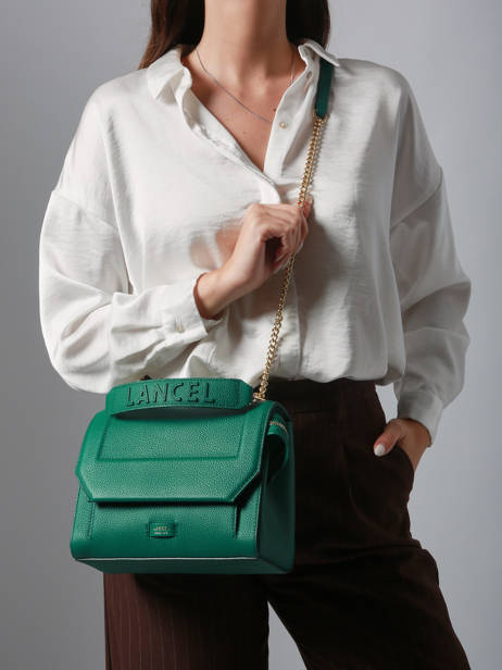 Top Handle M Ninon Leather Lancel Green ninon A09222 other view 1